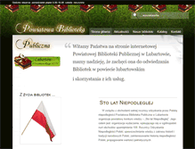 Tablet Screenshot of biblioteka.powiatlubartowski.pl